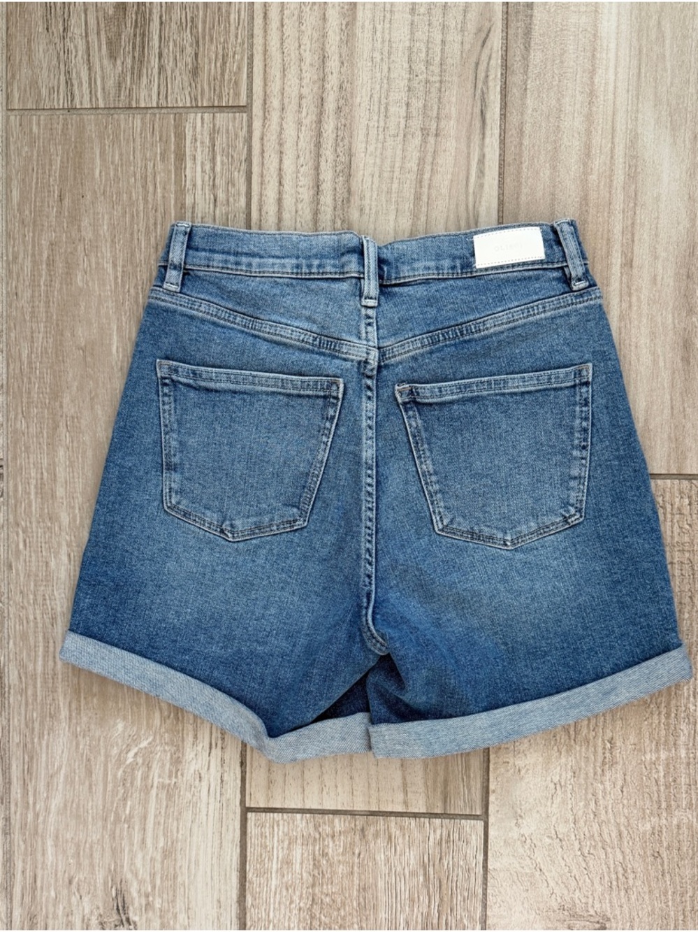 DL1961 ZOIE Denim Shorts High Rise Stretch Size 24-25 - Picture 2 of 5